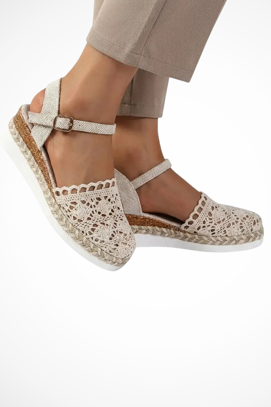 Women's Crochet Ankle Strap Wedges