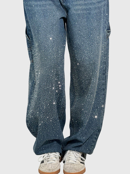 Women's Sparkle Diamond Denim Jeans
