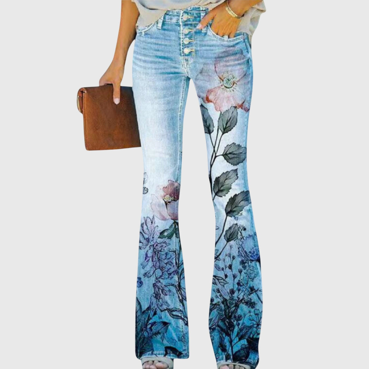Women's Floral Printed Skinny Jeans