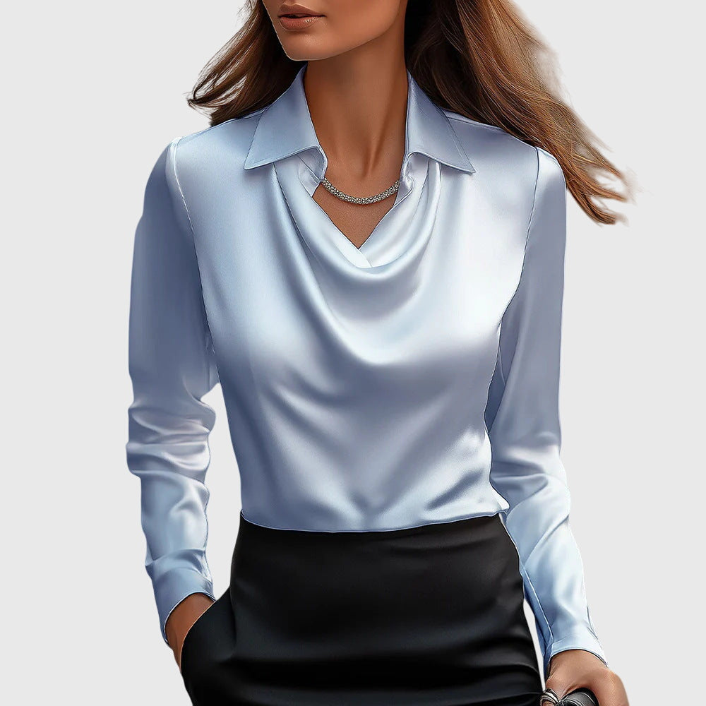 Women’s Cowl Neck Long Sleeve Top