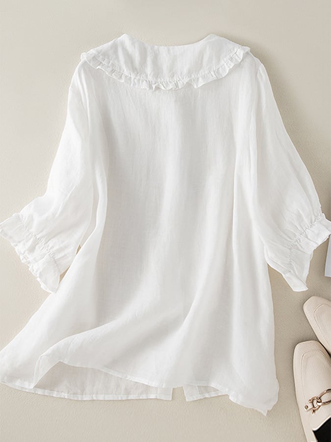 Women’s Loose Fit Ruffle Blouse