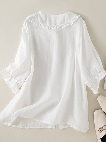 Women’s Loose Fit Ruffle Blouse