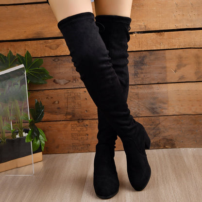 Women's Suede Thigh High Boots
