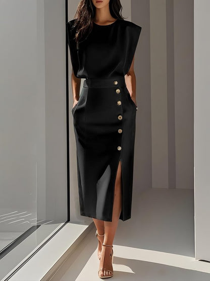 Women's Sleeveless Midi Dress