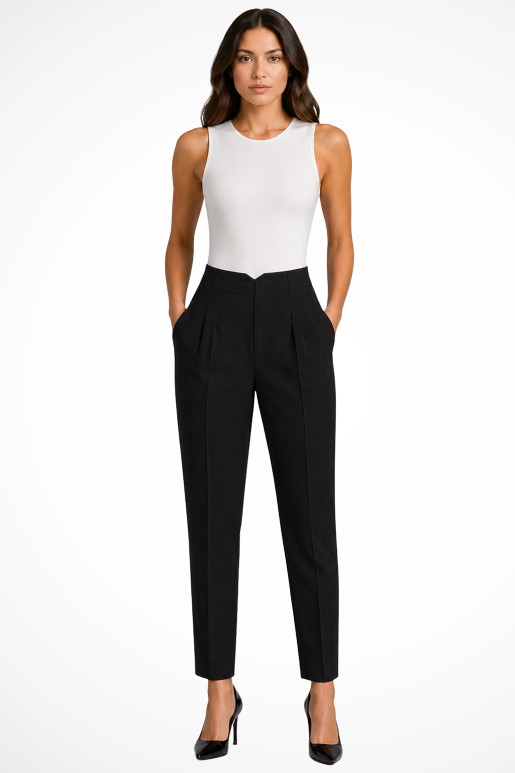 Women's High-Waist Tailored Trousers