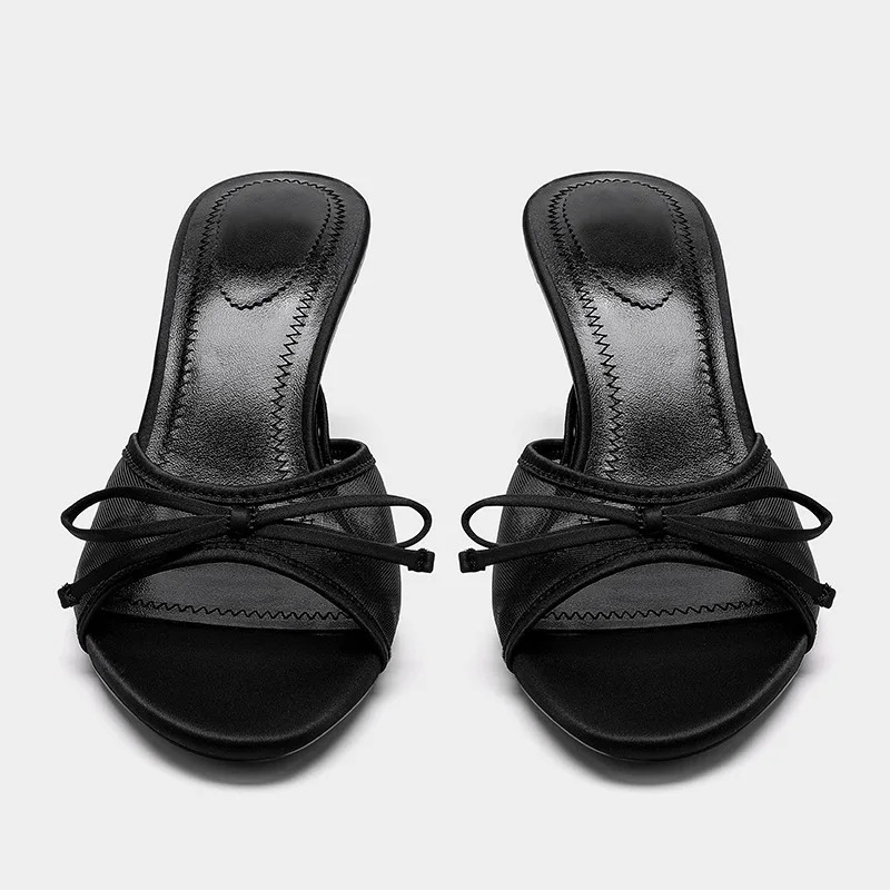 Women's Open Toe Kitten Heel Mules