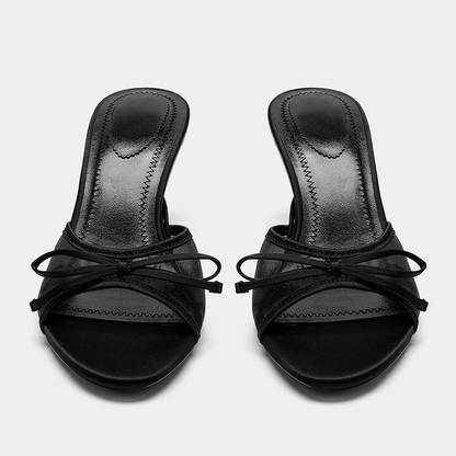Women's Open Toe Kitten Heel Mules