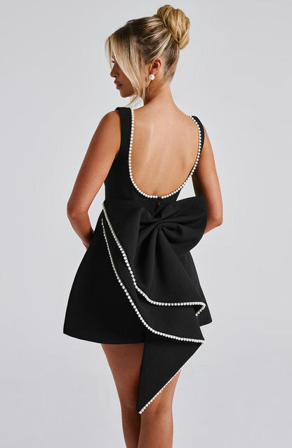 Womens Bow Back Mini Dress