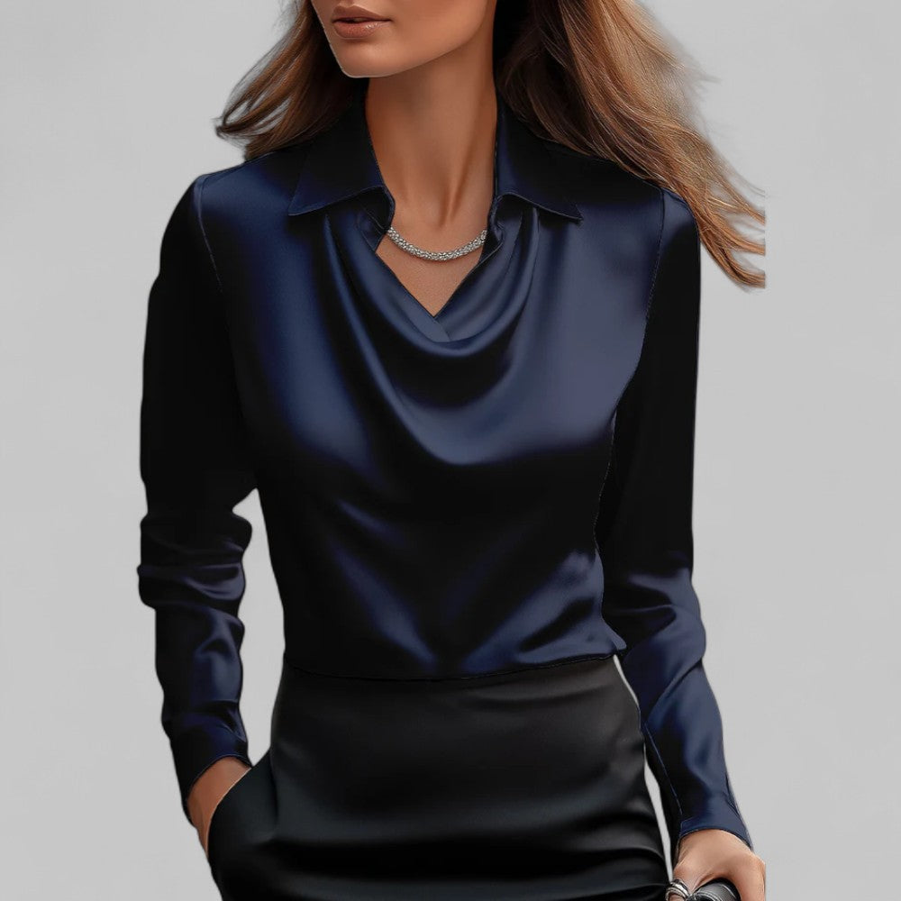 Women’s Satin Long Sleeve Blouse
