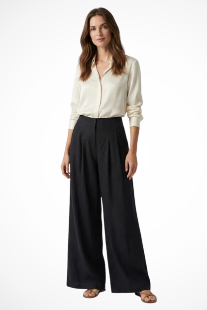 Women's Cropped Pleated Trousers