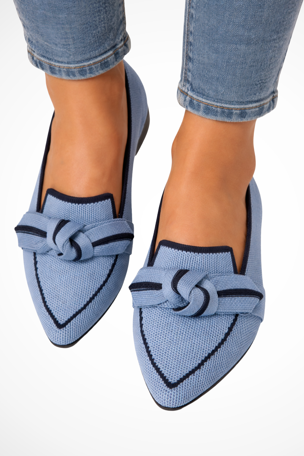 Women's Contrast Trim Flat Loafers