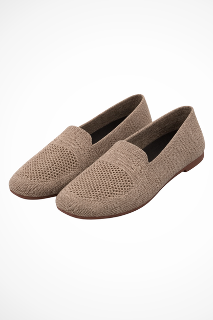 Women's Square Toe Knit Flats