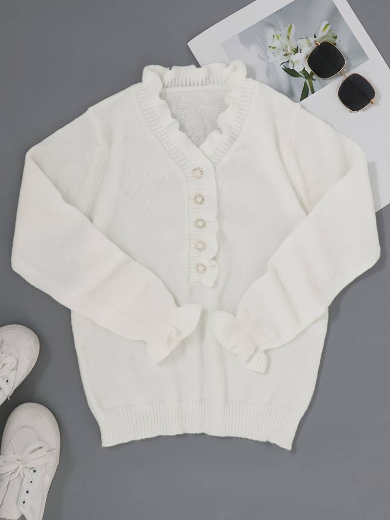 Women’s Ruffle Button Blouse