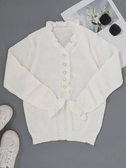 Women’s Ruffle Button Blouse