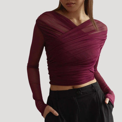 Women’s Wrap Long Sleeve Top