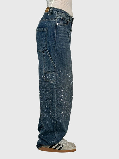 Women's Sparkle Diamond Denim Jeans