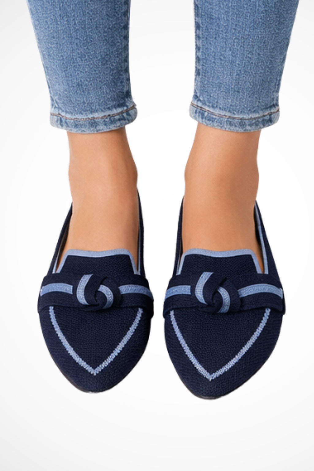 Women's Contrast Trim Flat Loafers
