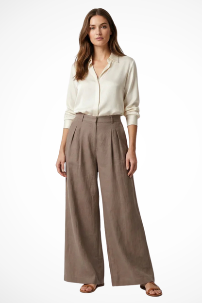 Women's Cropped Pleated Trousers