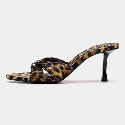 Women's Open Toe Kitten Heel Mules