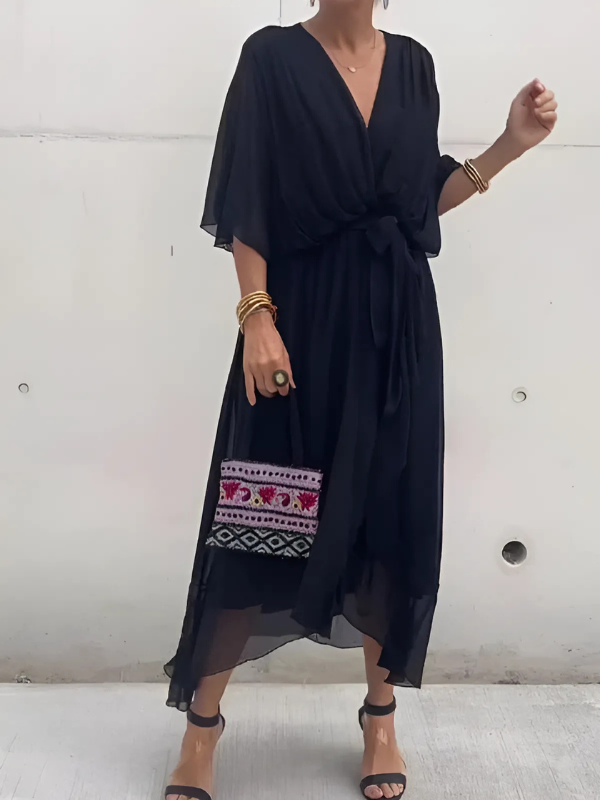 Women's Elegant Tie Waist Dress