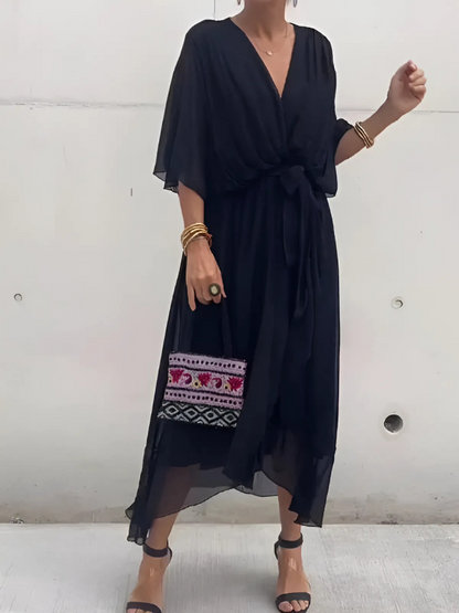 Women's Elegant Tie Waist Dress