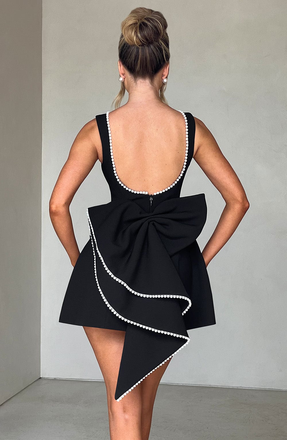 Womens Bow Back Mini Dress