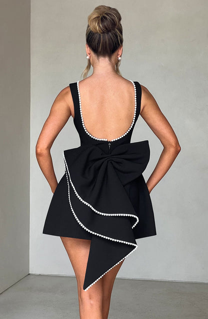Womens Bow Back Mini Dress
