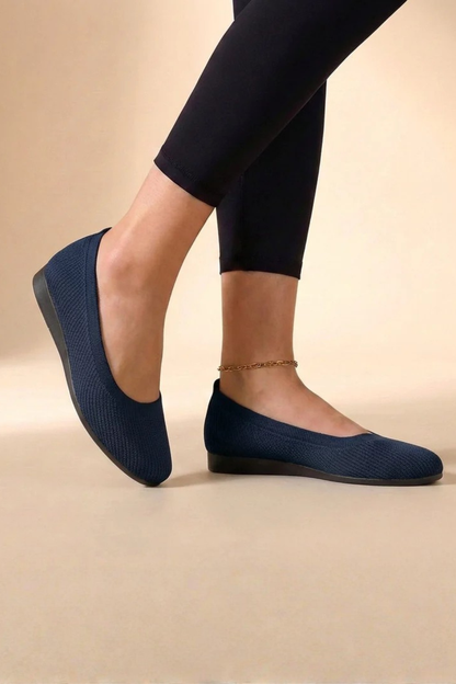 Women's Soft Knit Round Toe Flats