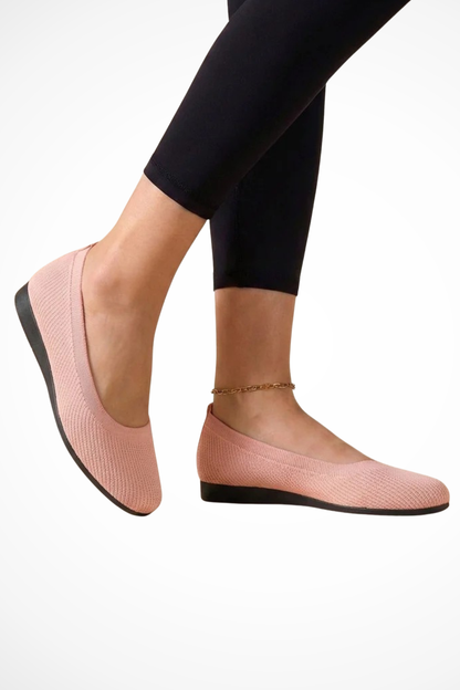 Women's Soft Knit Round Toe Flats