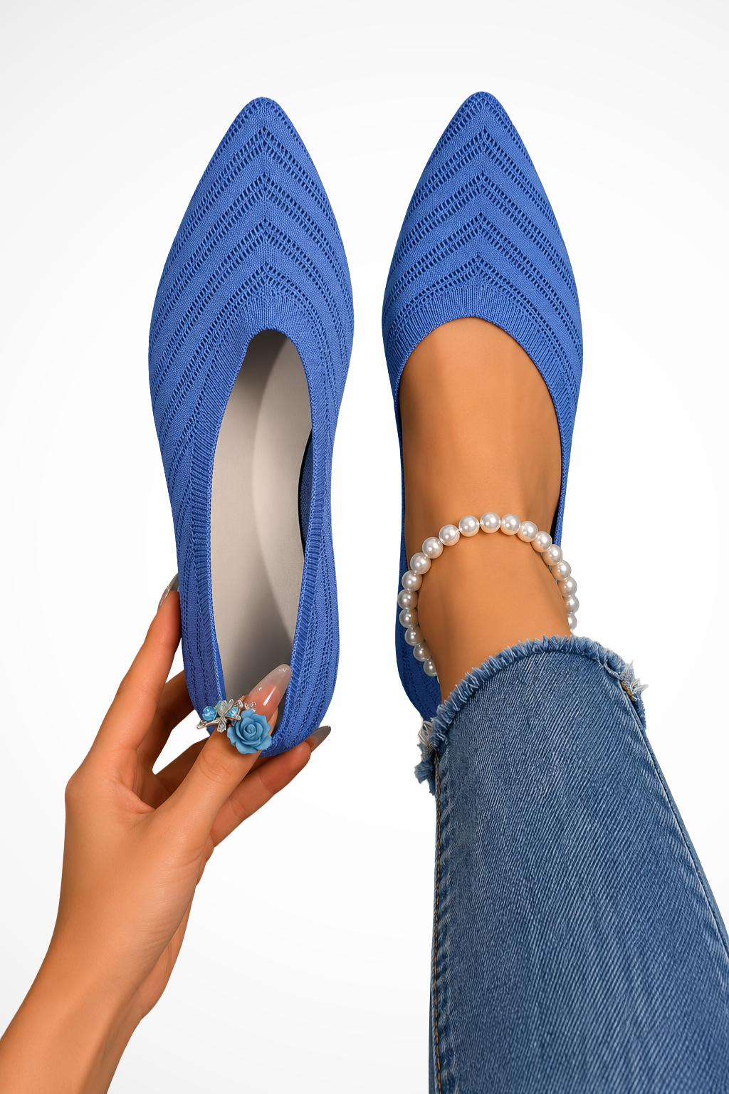 Women's Pointed Knit Orthopedic Loafers