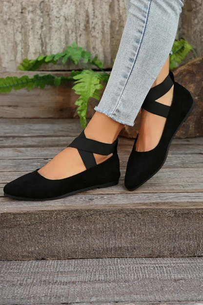 Women's Pointed-Toe Crossover Flats