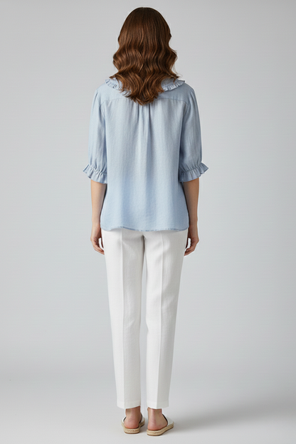 Women’s Casual Ruffled Collar Blouse