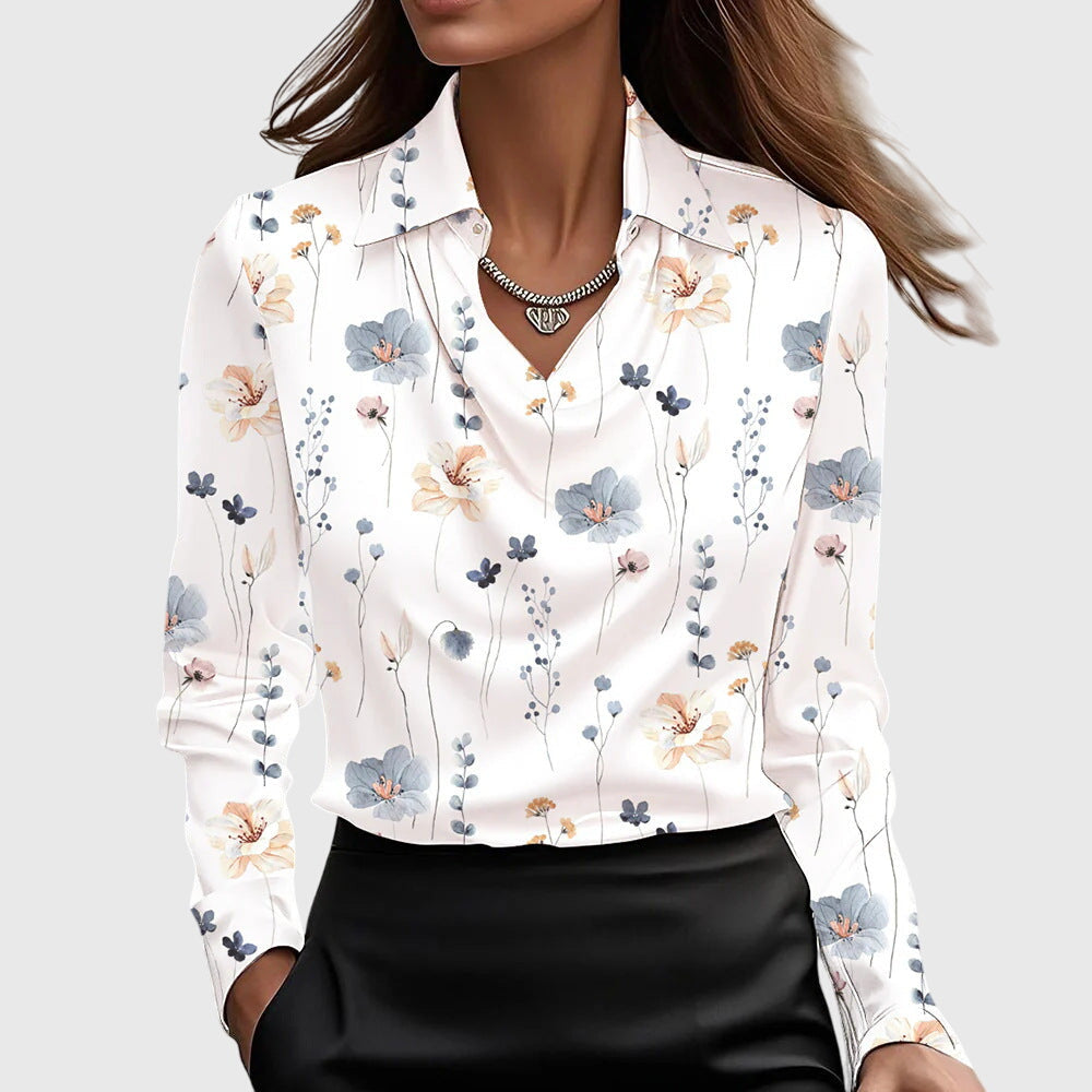 Women’s Cowl Neck Long Sleeve Top