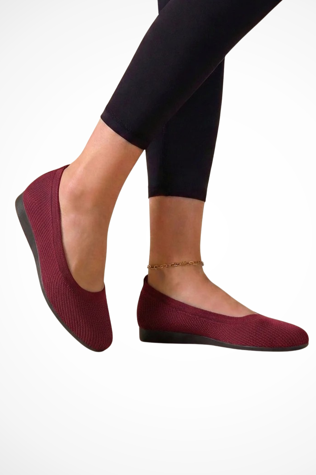 Women's Soft Knit Round Toe Flats