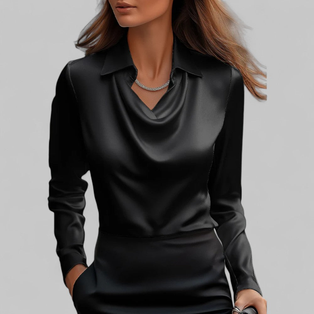 Women’s Satin Long Sleeve Blouse