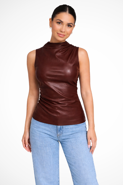 Women's High Neck Fitted Top