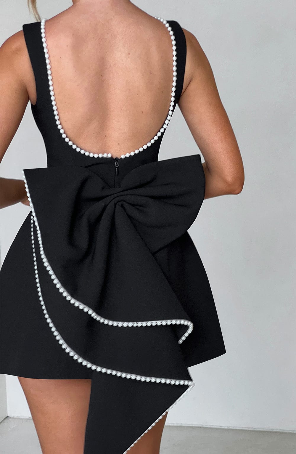 Womens Bow Back Mini Dress