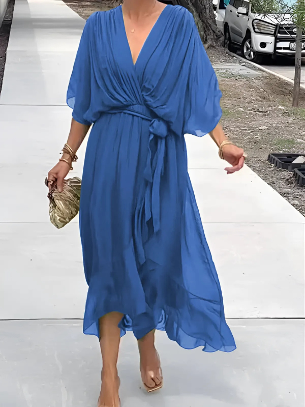 Women's Elegant Tie Waist Dress