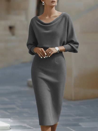 Women's Bodycon Batwing Midi Dress