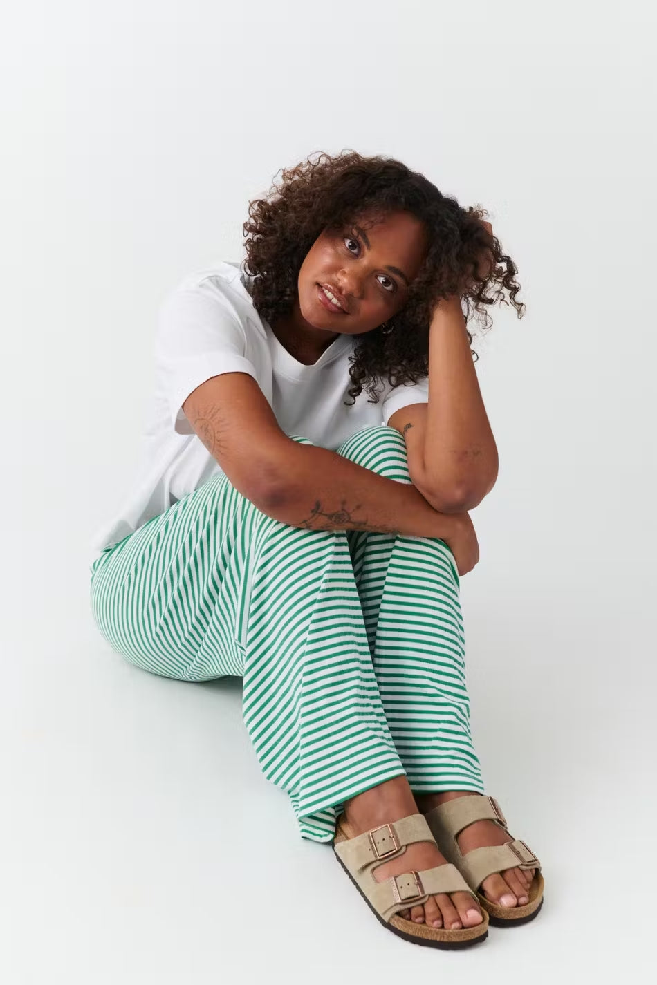 Women's Striped Relaxed Casual Trousers