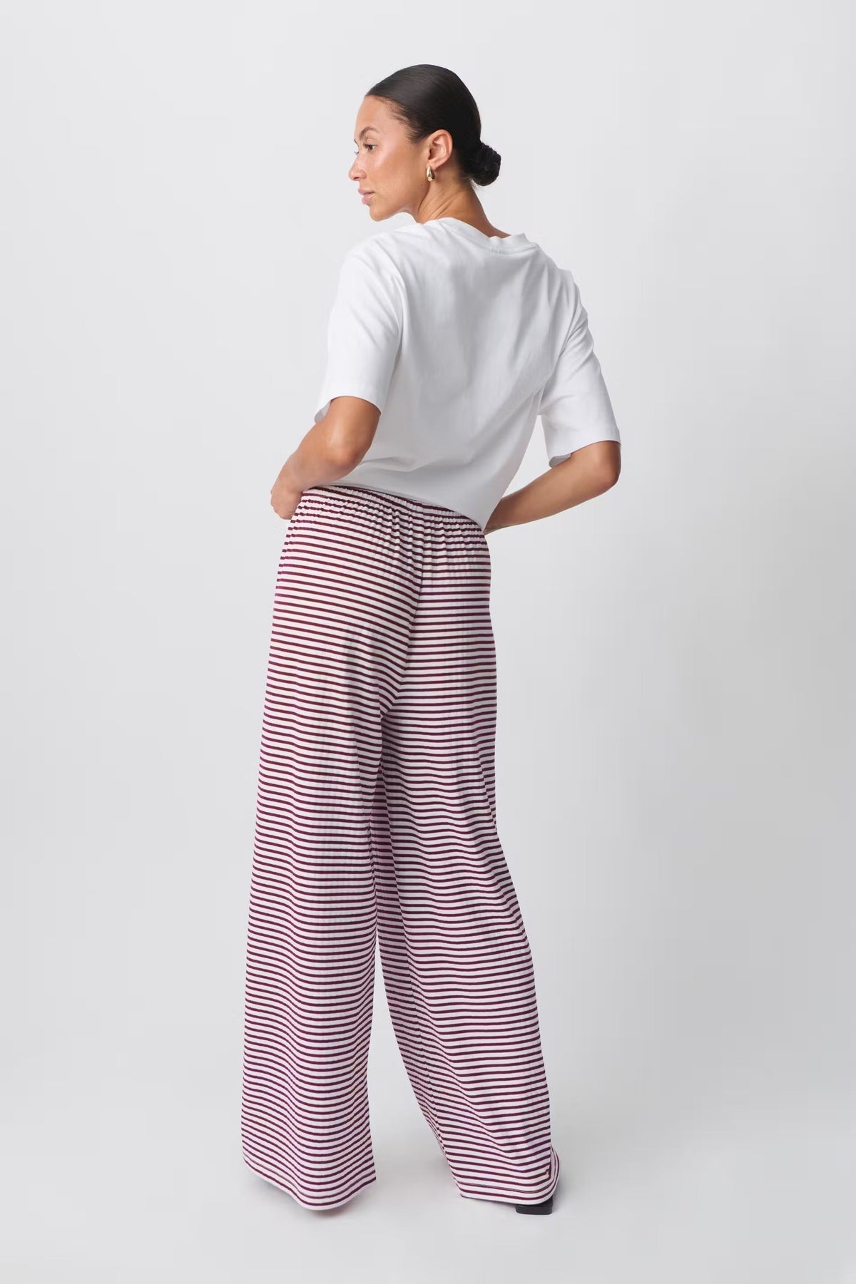 Women's Striped Relaxed Casual Trousers