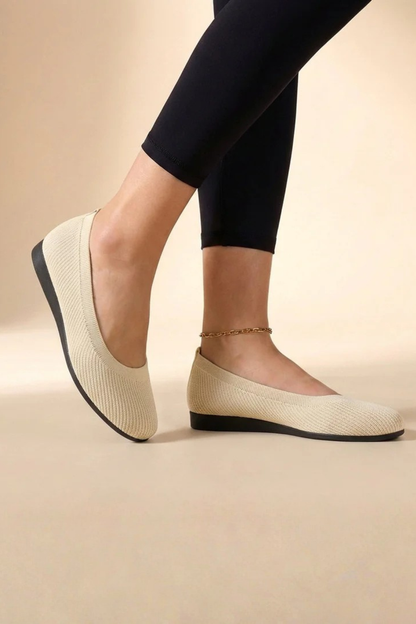 Women's Soft Knit Round Toe Flats