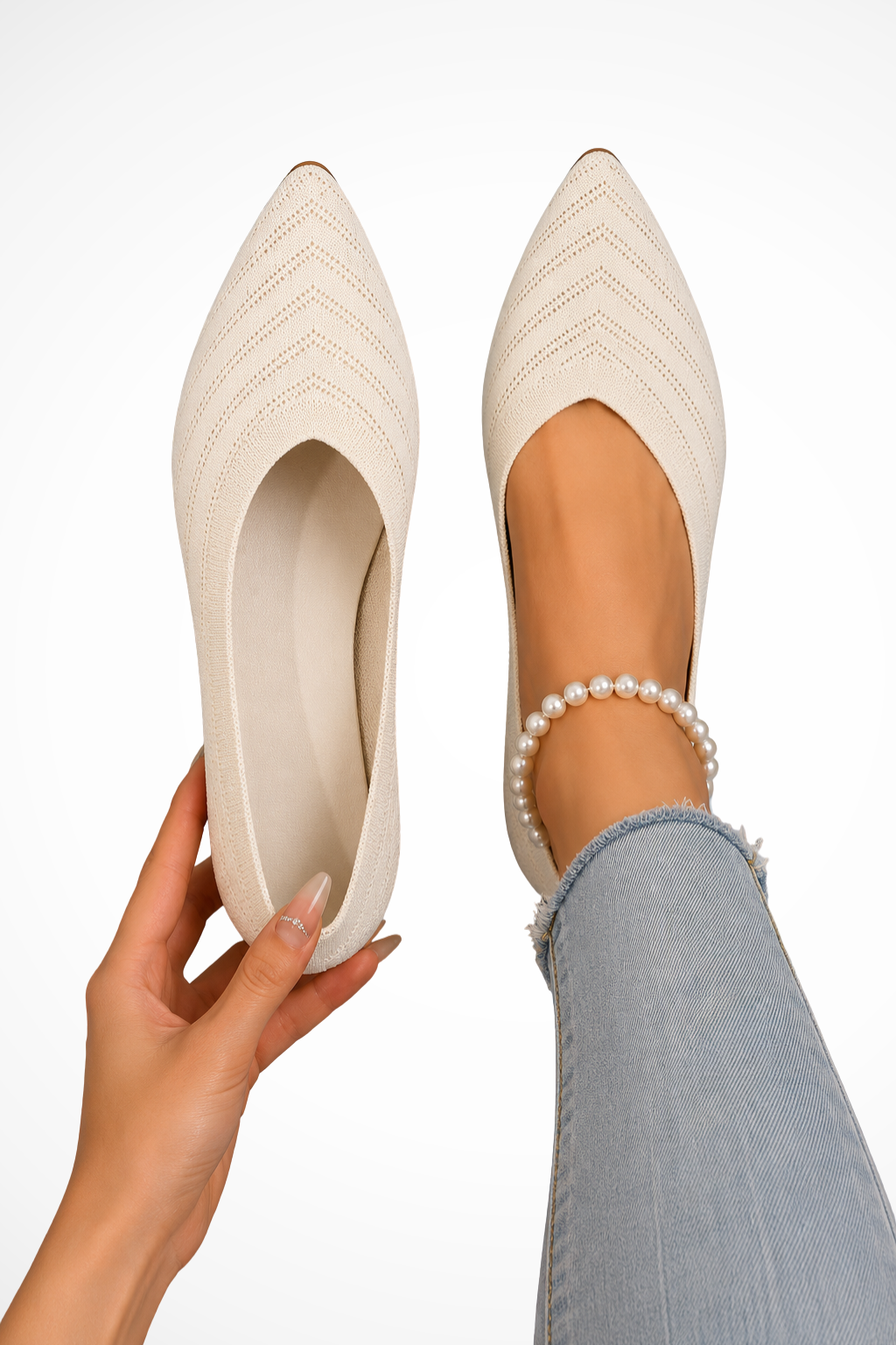 Women's Pointed Knit Orthopedic Loafers