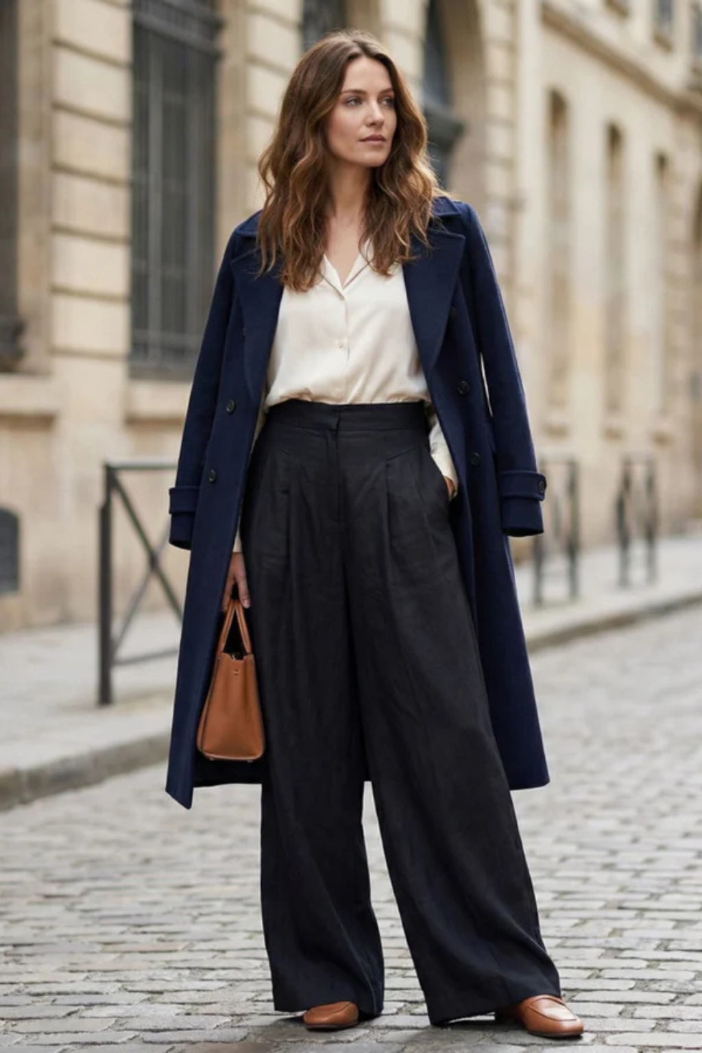 Women's Cropped Pleated Trousers
