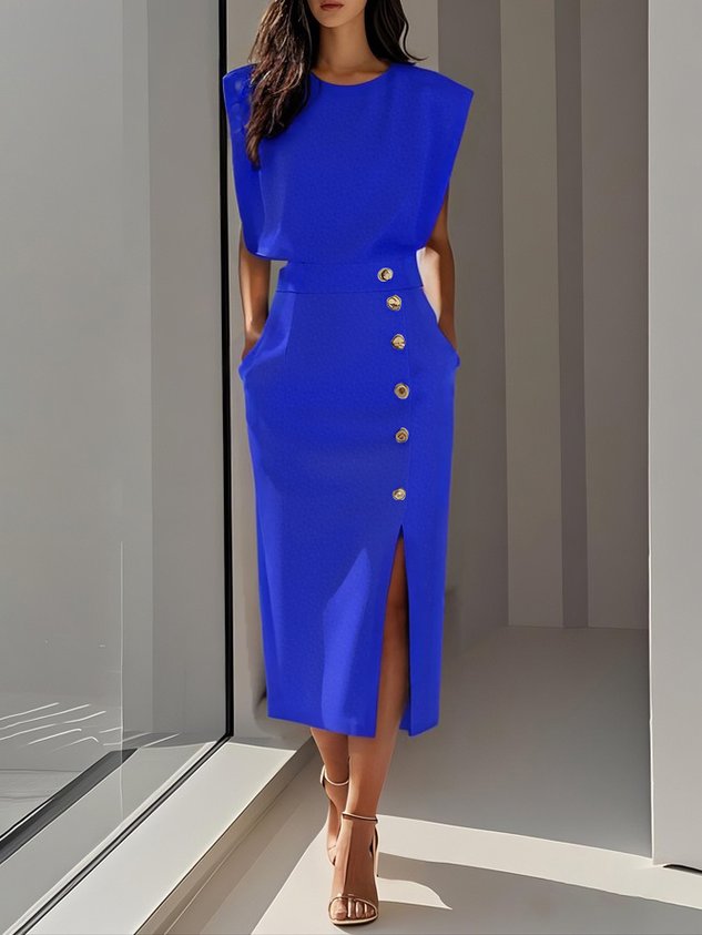 Women's Sleeveless Midi Dress