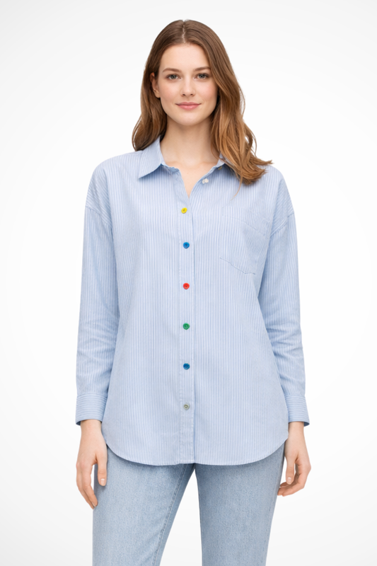 Women's Oversized Striped Blouse