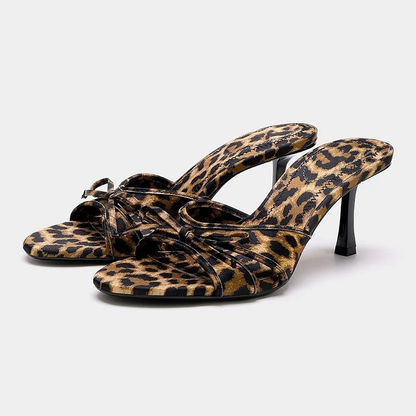 Women's Open Toe Kitten Heel Mules