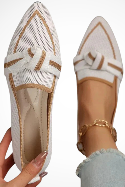 Women's Contrast Trim Flat Loafers