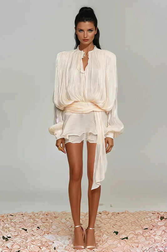 Women's Balloon Sleeve Mini Dress