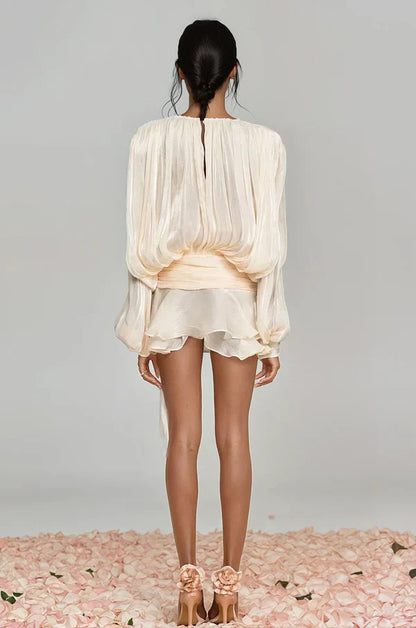 Women's Balloon Sleeve Mini Dress